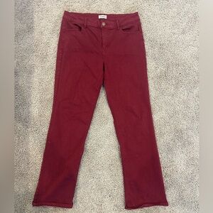 Maurices Burgundy Red Slim Boot High Rise Size Large M Jeans by Maurices